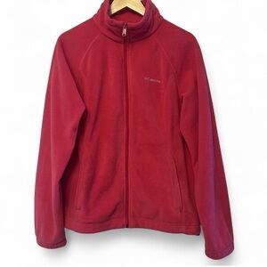Columbia Pink Women's Benton Springs Full Zip Fleece Jacket Size Large